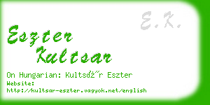 eszter kultsar business card